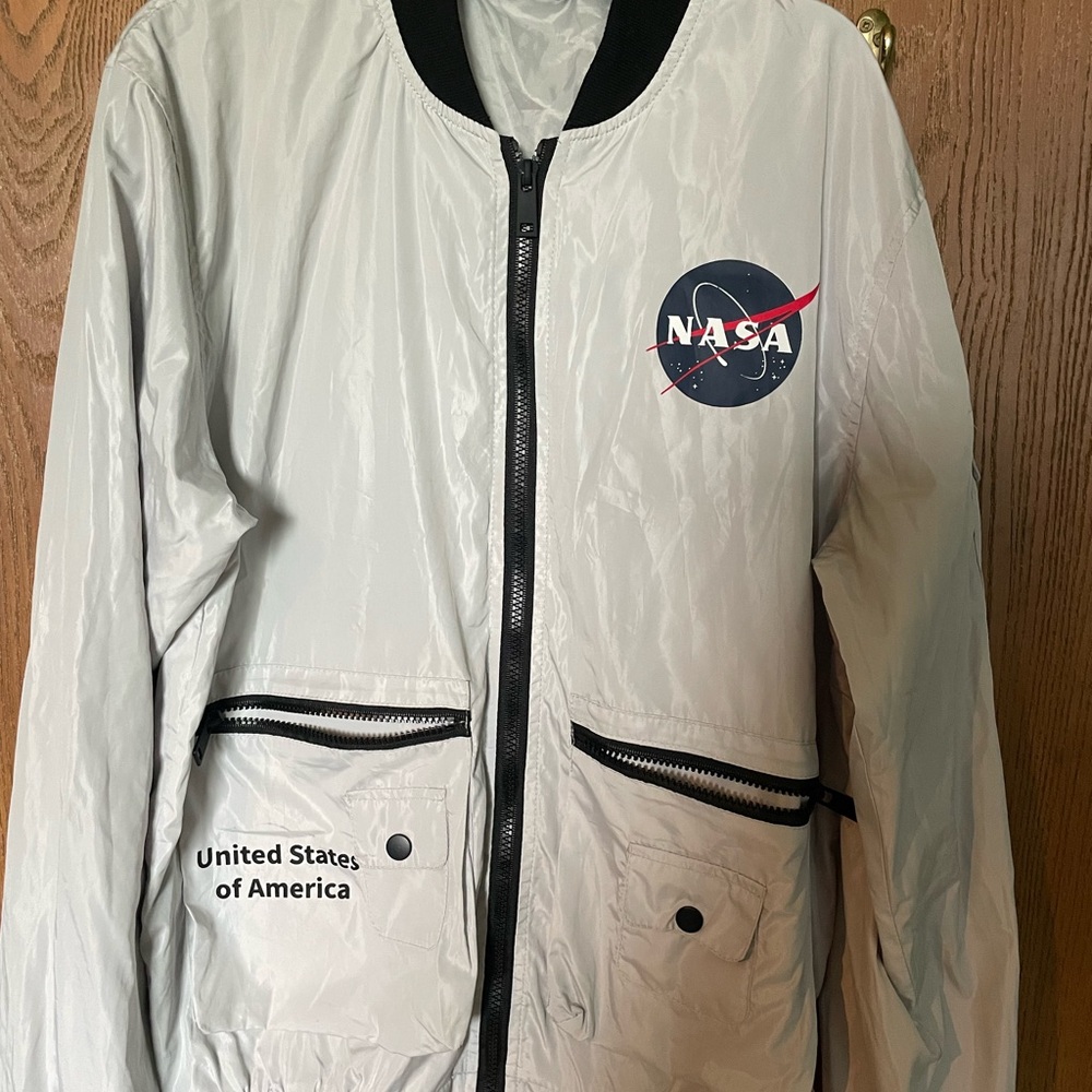 NASA Gray Bomber Jacket